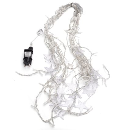 Aigostar - LED-Außen-Weihnachtslichterkette 168xLED/8 Funktionen 3x1,5m IP44 warmweiß Sterne