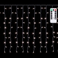 Aigostar - LED-Weihnachtslichterkette für den Außenbereich 300 LEDs / 8 Funktionen 3 x 1 m IP44 kaltweiß + Fernbedienung