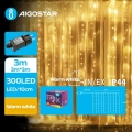 Aigostar - LED-Weihnachtslichterkette für den Außenbereich 300xLED/8 Funktionen 6x3m IP44 warmweiβ