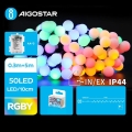 Aigostar - LED Weihnachtslichterkette für den Außenbereich 50xLED/3xAA/8 Funktionen 5,3 m IP44 mehrfarbig