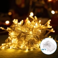 Aigostar - LED-Weihnachtslichterkette für den Außenbereich 50xLED/8 Funktionen 3xAA 5,3m IP44 warmweiβ