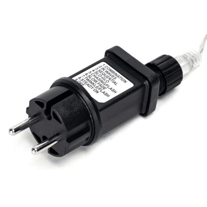 Aigostar - LED-Weihnachtslichterkette für den Außenbereich 50xLED/8 Funktionen 8m IP44 kaltweiß