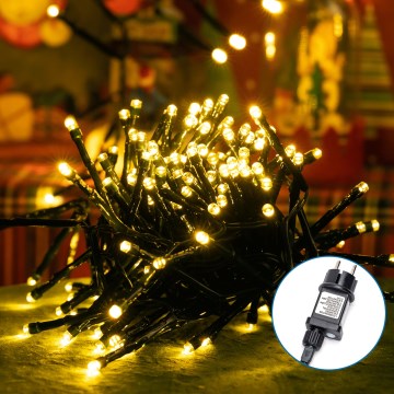 Aigostar - LED-Weihnachtslichterkette für den Außenbereich 600xLED/8 Funktionen 18m IP44 warmweiβ