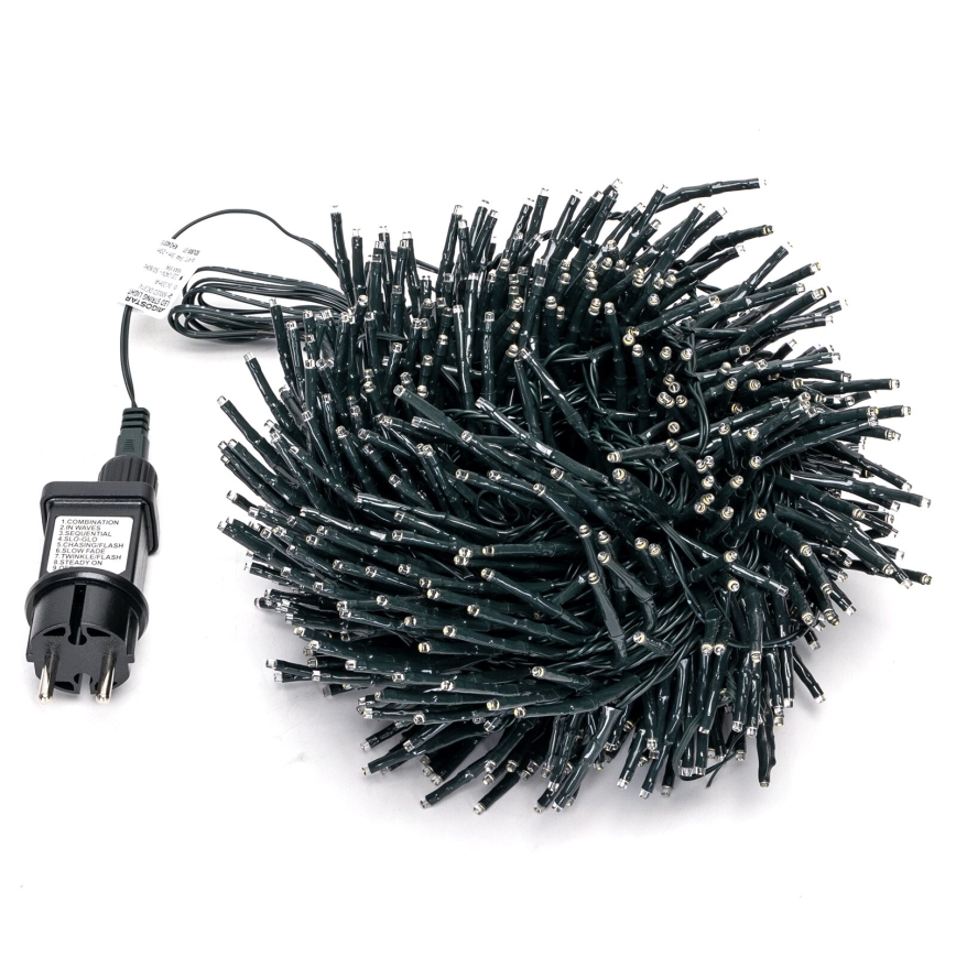 Aigostar - LED-Weihnachtslichterkette für den Außenbereich 600xLED/8 Funktionen 18m IP44 warmweiβ