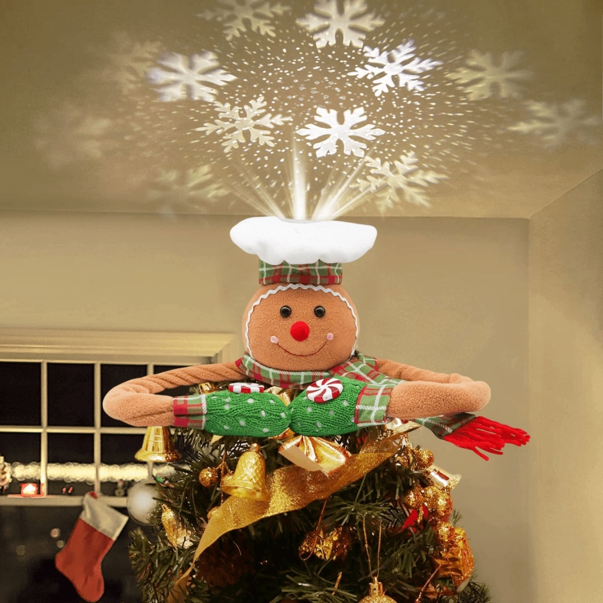 Aigostar - LED-Weihnachtsprojektor mit Schneeflocken-Effekt LED/5W/230V kaltweiß perník