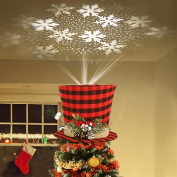 Aigostar - LED Weihnachtsprojektor für Schneeflocken LED/5W/230V kaltweiß schwarz/rot