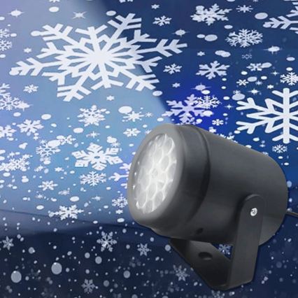 Aigostar - LED-Weihnachtsprojektor mit Schneeflocken LED/5W/230V kaltweiß
