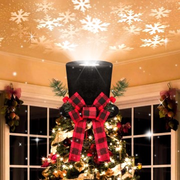 Aigostar - LED-Weihnachtsprojektor mit Schneeflocken LED/5W/230V kaltweiß schwarz