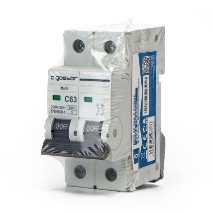 Aigostar - Leitungsschutzschalter 2-polig 2P-50A-C 230-400V