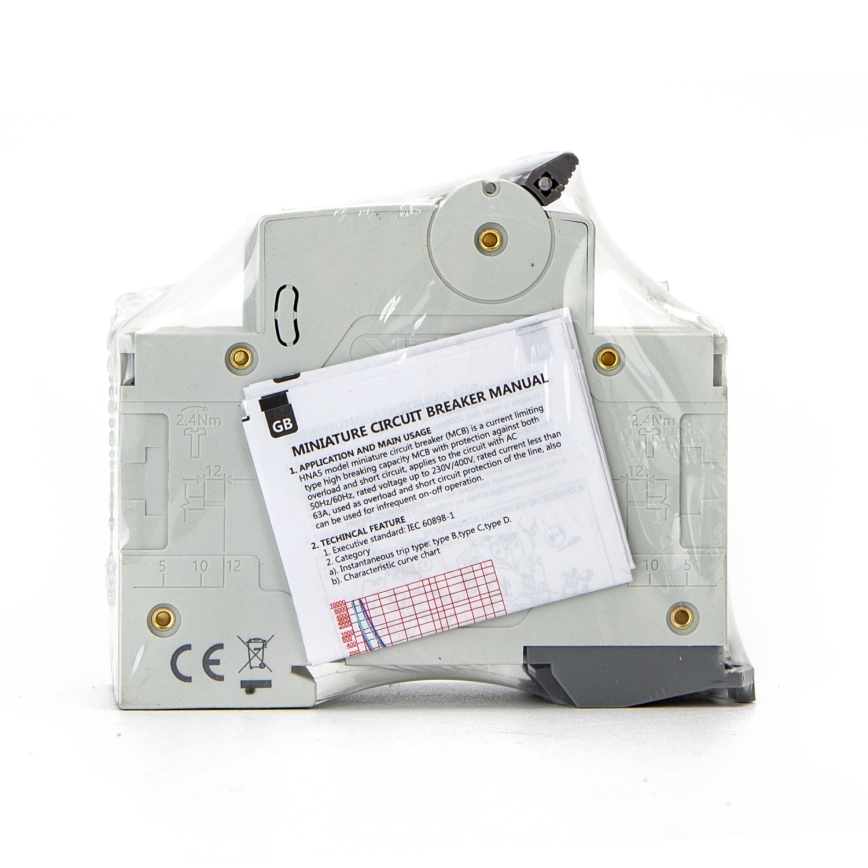 Aigostar - Leitungsschutzschalter 2-polig 2P-50A-C 230-400V