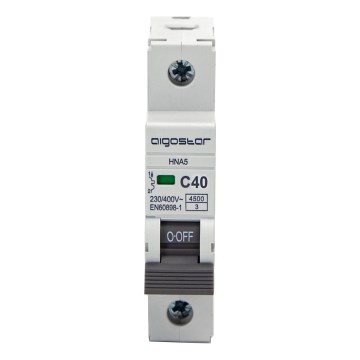 Aigostar - Leitungsschutzschalter einphasig 1P-40A-C 230-400V
