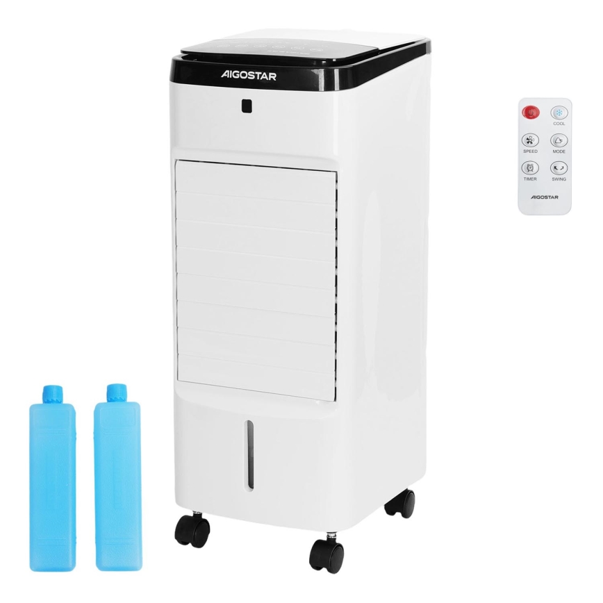 Aigostar - Luftkühler 60W/230V weiß + Fernbedienung