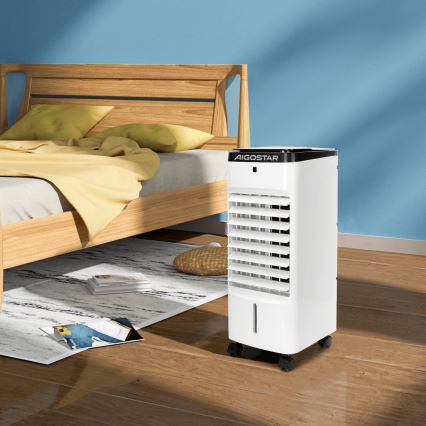 Aigostar - Luftkühler 60W/230V weiß + Fernbedienung