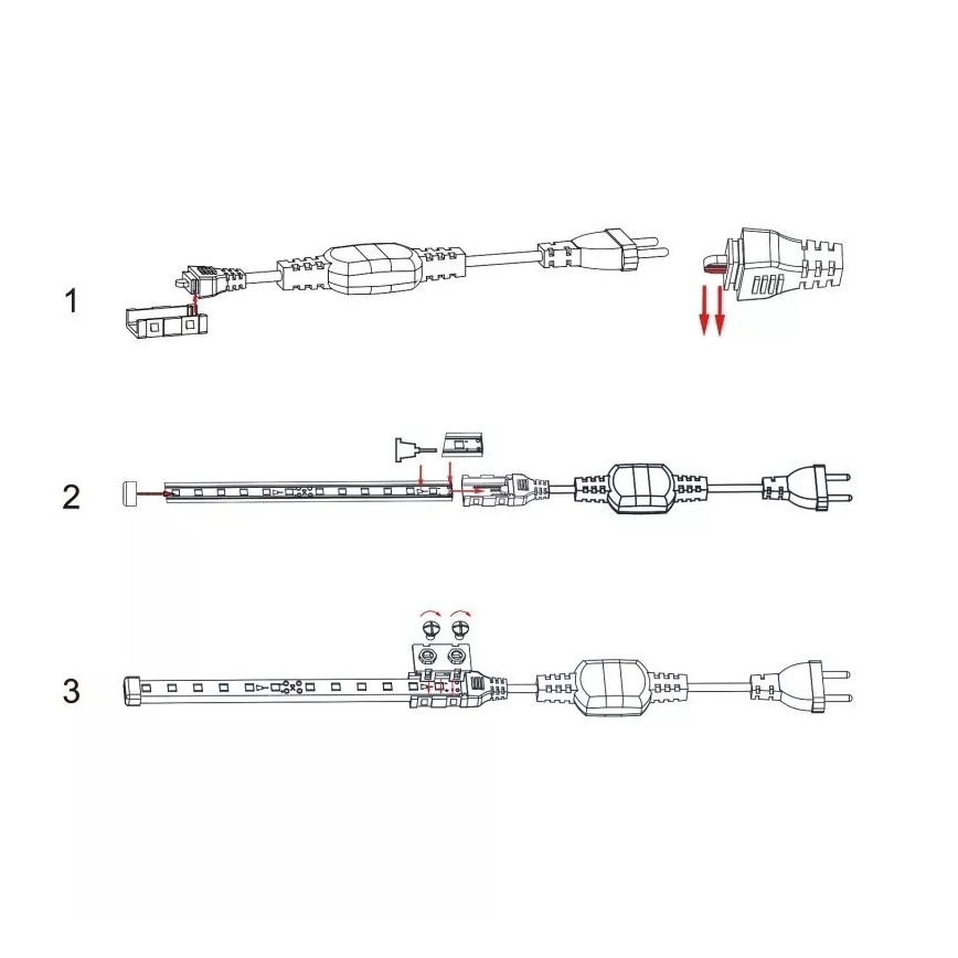 Aigostar - Netzteil für LED-Streifen 8 mm 600W/230V weiß