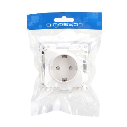 Aigostar - Rahmenlose Haushaltssteckdose SCHUKO 250V weiß