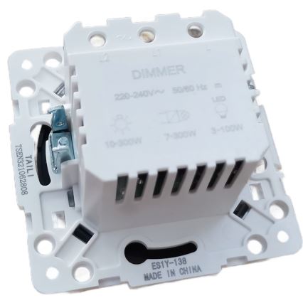 Aigostar - Rahmenloser Dimmer 250 V/10 A, schwarz