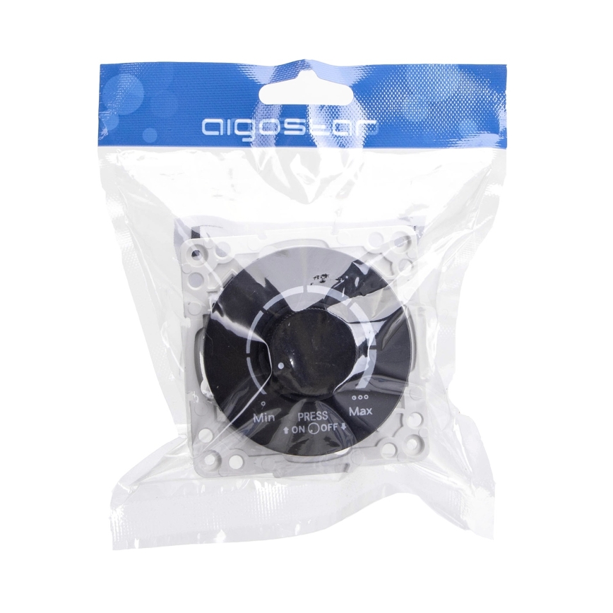 Aigostar - Rahmenloser Dimmer 250 V/10 A, schwarz