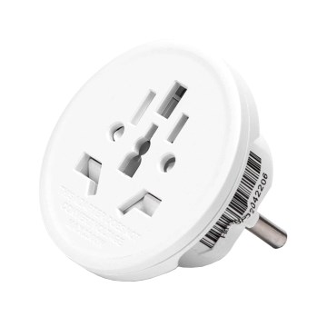 Aigostar - Reiseadapter für EU-Steckdosen, weiß