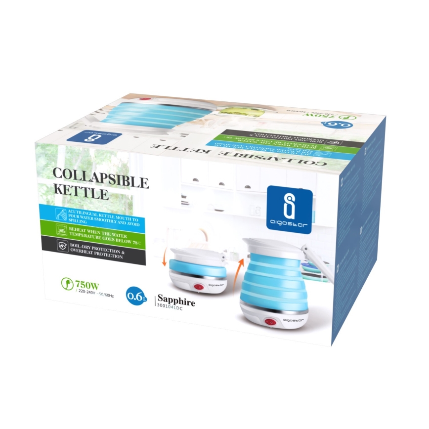 Aigostar - Reisewasserkocher 600ml 1000W/230V