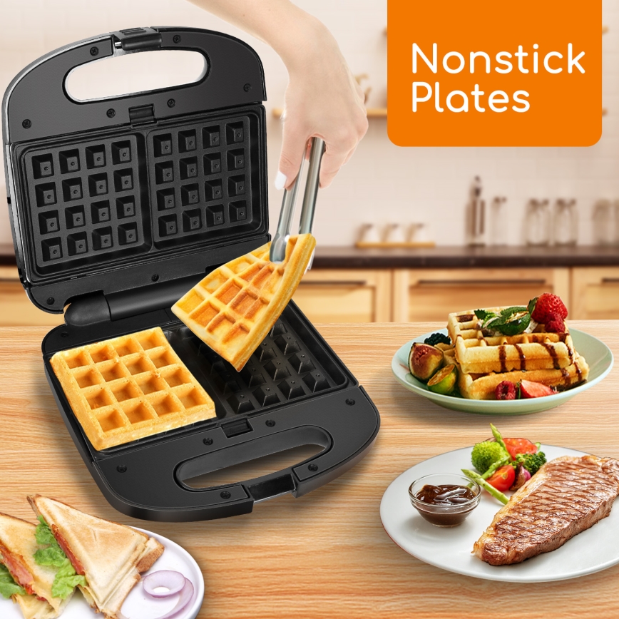 Aigostar - Sandwichmaker 800W/230V schwarz