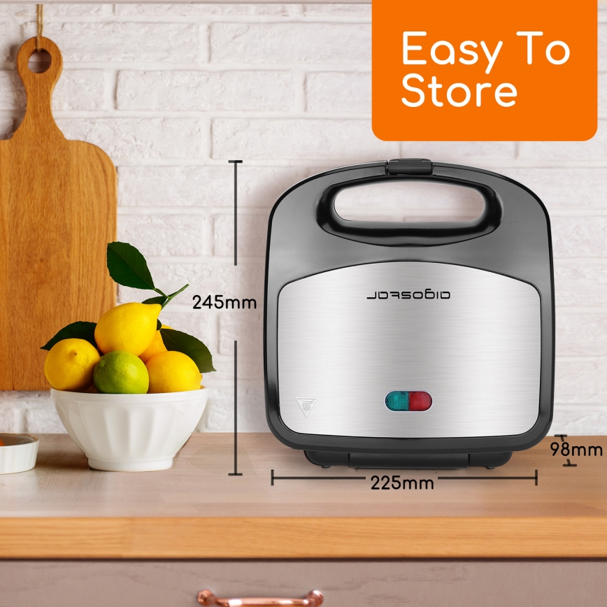Aigostar - Sandwichmaker 800W/230V schwarz