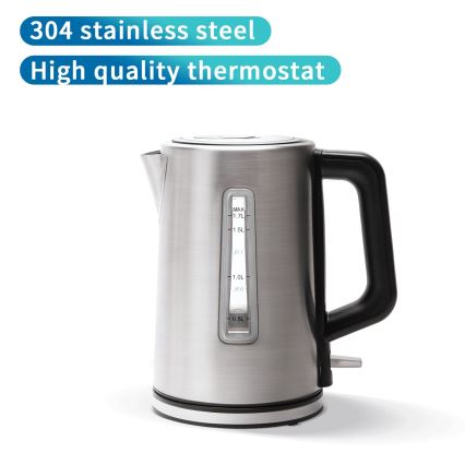 Aigostar - Wasserkocher 1,7 l 2200W/230V mattchrom