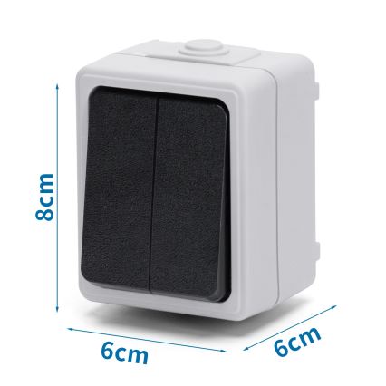 Aigostar - Serienschalter für den Haushalt 250V/10A IP54