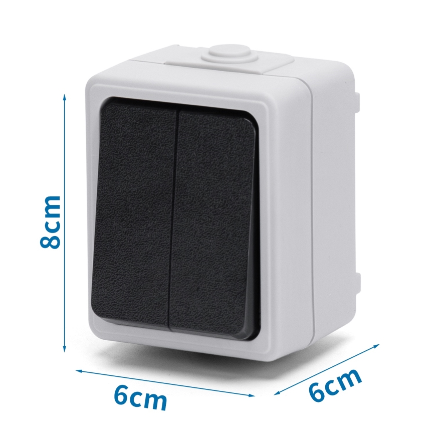Aigostar - Serienschalter für den Haushalt 250V/10A IP54