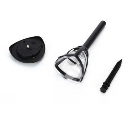 Aigostar - SET 12x LED-Solarleuchte LED/0,06W/2V 33,8 cm 6500K 100 mAh IP44 schwarz