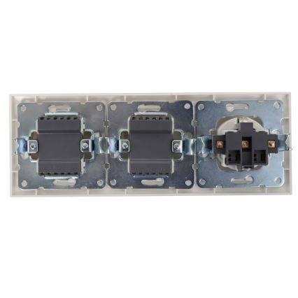 Aigostar - SET 2x Heimschalter mit Steckdose 1x16A/250V SCHUKO