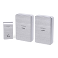 Aigostar - SET 2x Kabellose Türklingel 3xAA/12V IP44 silbern