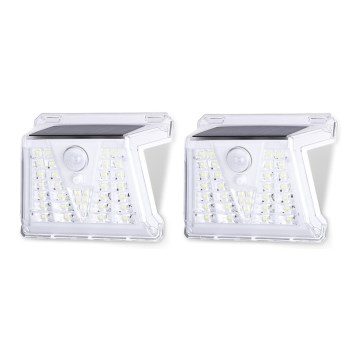 Aigostar - SET 2x LED-Solarleuchte für den Außenbereich mit Sensor LED/1,48W/3,7V IP65 1200 mAh