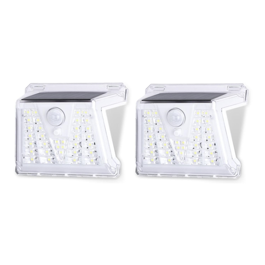 Aigostar - SET 2x LED-Solarleuchte für den Außenbereich mit Sensor LED/1,48W/3,7V IP65 1200 mAh