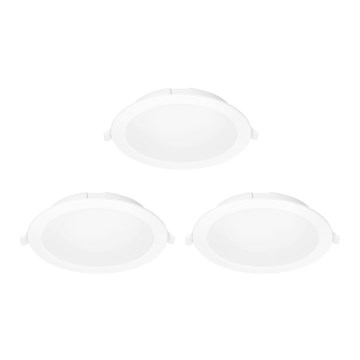 Aigostar - SET 3x Dimmbare LED-Einbauleuchte MESH LED/6W/230V 2700K-6500K d 11,5cm