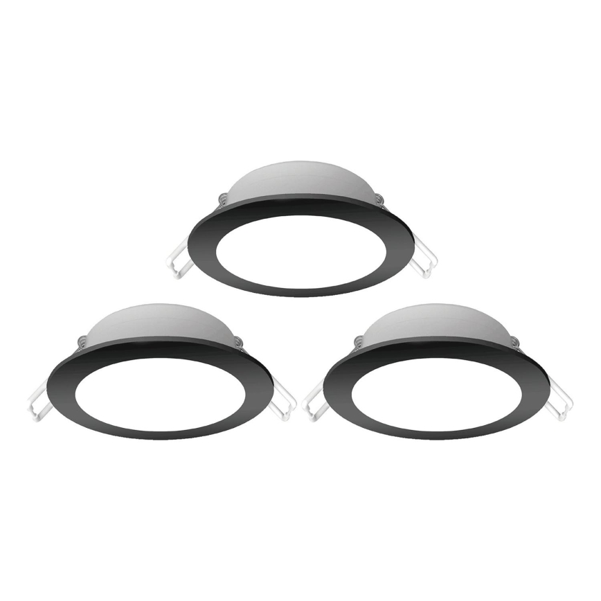 Aigostar - SET 3x LED-Einbauleuchte für den Außenbereich LED/4,8W/230V 3000K IP65 schwarz
