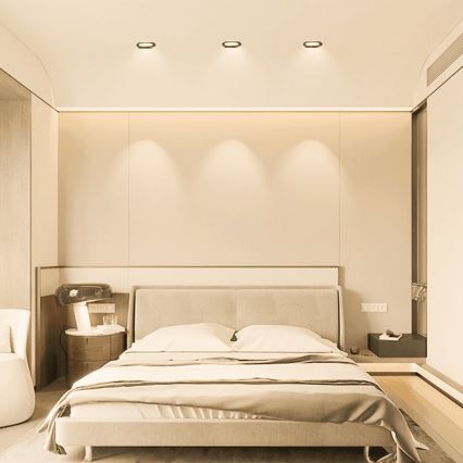 Aigostar - SET 3x LED-Einbauleuchte für den Außenbereich LED/4,8W/230V 3000K IP65 schwarz