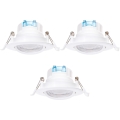 Aigostar - SET 3x LED Einbauleuchte LED/5W/230V 3000K Ø 8,5 cm weiß