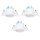 Aigostar - SET 3x LED Einbauleuchte LED/5W/230V 3000K Ø 8,5 cm weiß