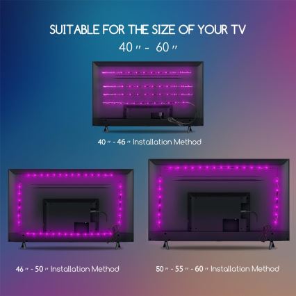 Aigostar - SET 4x LED RGB Dimmbarer Streifen 0,5m LED/2,5W/5V IP65 + FB