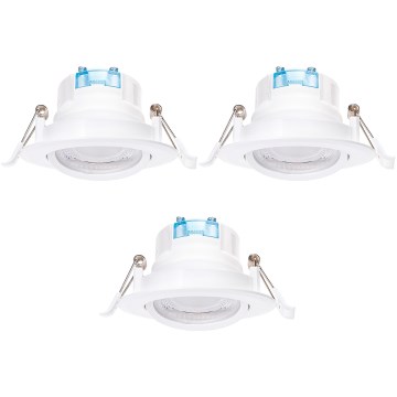 Aigostar - SET mit 3 LED-Einbauleuchten LED/5W/230V 6500K Ø 8,5 cm weiß