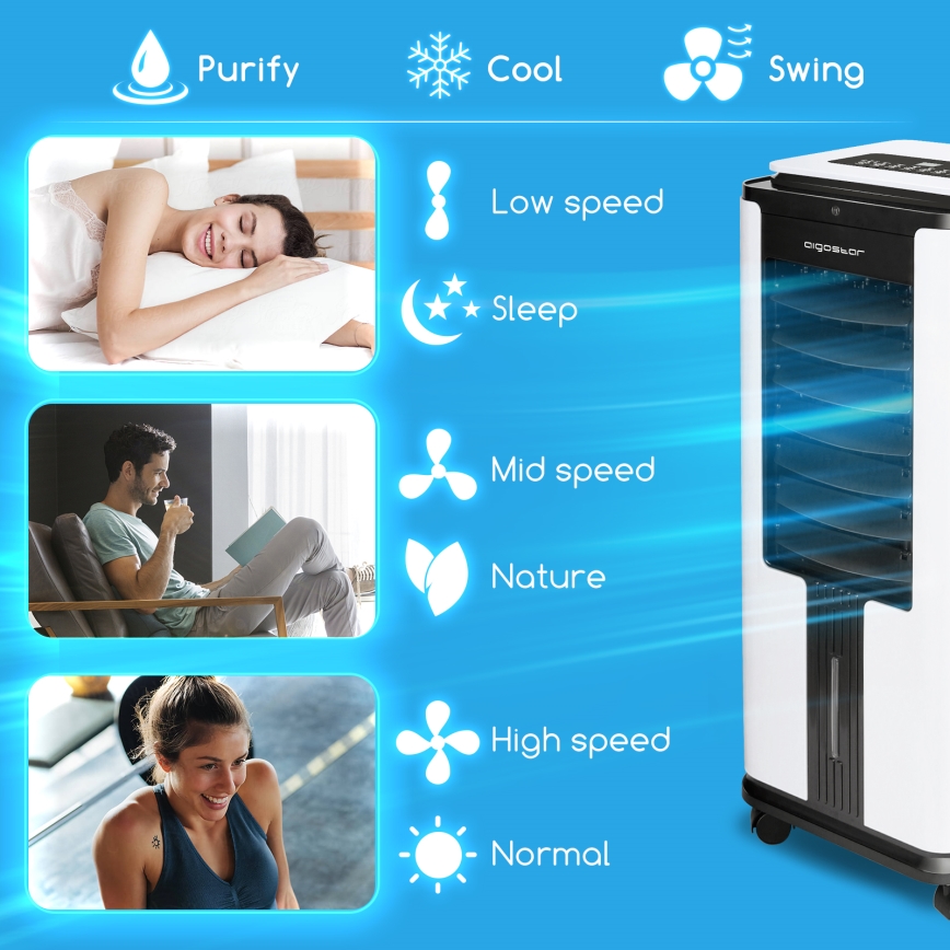 Aigostar - Smart Luftkühler 75W/230V Wi-Fi + Fernbedienung
