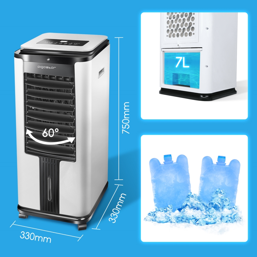 Aigostar - Smart Luftkühler 75W/230V Wi-Fi + Fernbedienung