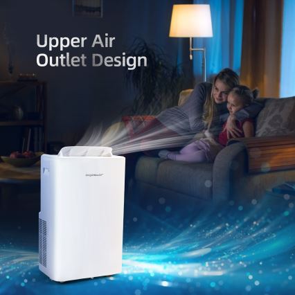 Aigostar - Intelligente mobile Klimaanlage 1337W/230V 12000 BTU Wi-Fi  weiß + Fernbedienung