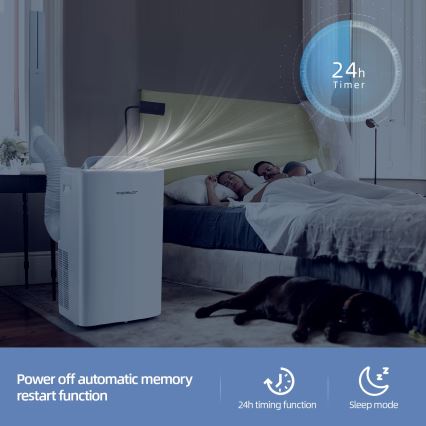 Aigostar - Intelligente mobile Klimaanlage 1337W/230V 12000 BTU Wi-Fi  weiß + Fernbedienung
