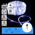 Aigostar - Solar-LED-Lichterkette 100 LEDs/8 Funktionen, 12 m, IP65, kaltweiß, 800 mAh