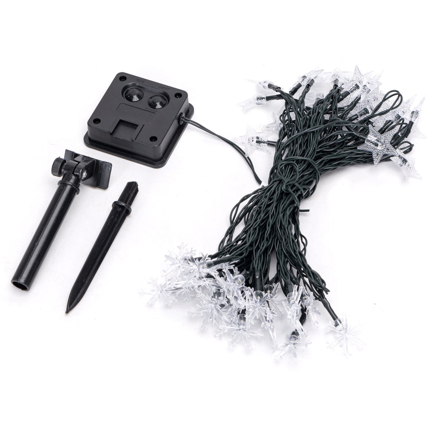 Aigostar - Solar-LED-Lichterkette 50 LEDs/8 Funktionen 800 mAh 12 m IP65 mehrfarbig