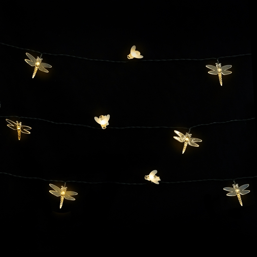 Aigostar - LED Solar-Lichterkette 50xLED/8 Funktionen 10 m 800 mAh IP65 warmweiß