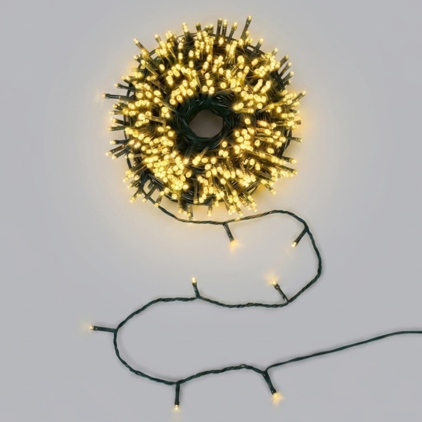 Aigostar - LED Solar-Weihnachtslichterkette 500 LEDs / 8 Funktionen 52 m IP65 warmweiß 1200 mAh