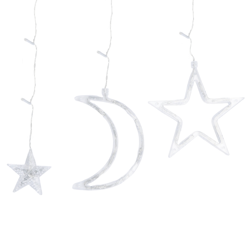 Aigostar - LED Solar-Weihnachts-Lichterkette 120xLED/8 Funktionen 3x0,6m 500 mAh IP65 kaltweiß