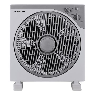 Aigostar - Standventilator 35W/230V d 30 cm weiß/grau